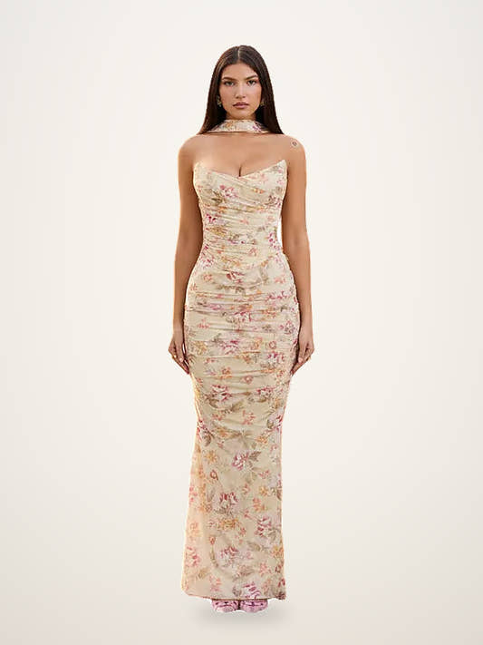 Elegant Evening Spaghetti Strap Maxi Dress